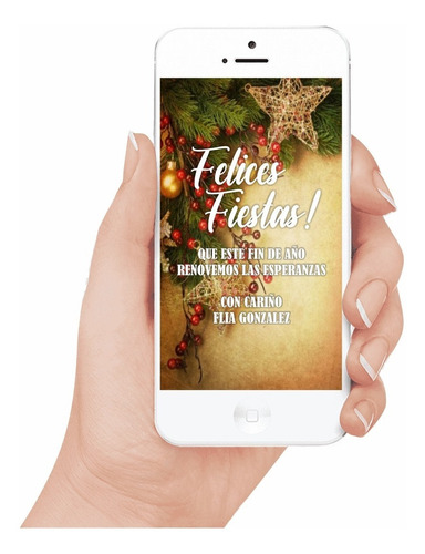 Fiestas Tarjeta Digital Personalizada Fin De Año