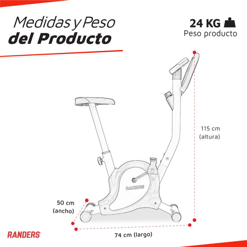 Imagen 2 de 12 de Bicicleta fija Randers ARG-134 tradicional color negro