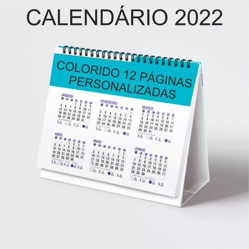 25 Calendário De Mesa Personalizado Wire-o 12x15cm 