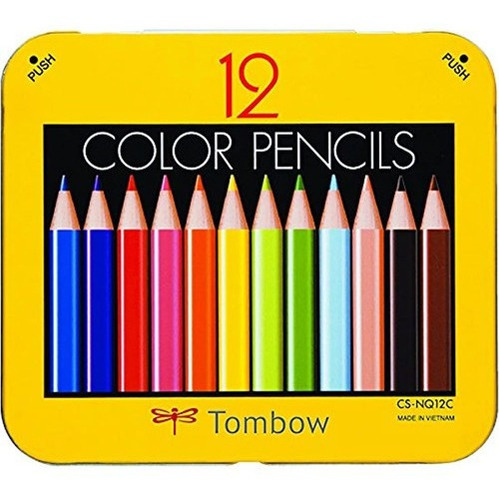 Tombow Mini De Colores Lápiz Set En Metal Estaño 12-pack