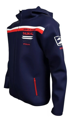 Campera Rompeviento Casual Flux Azul Radikal Maldonado Motos