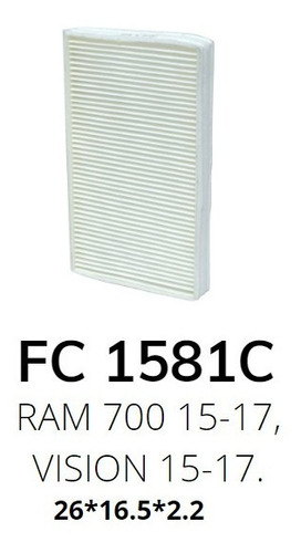 Filtro De Cabina A/c Para Ram 700 15 16 17 