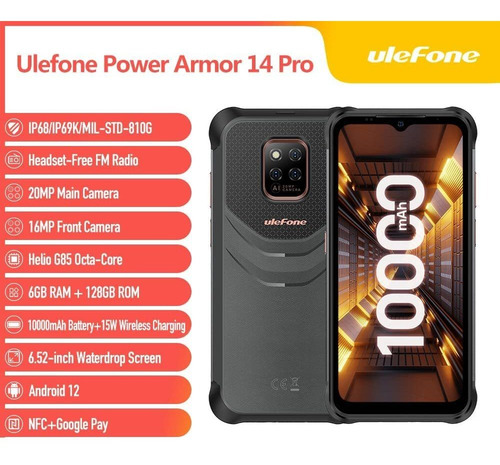 Ulefone Power Armor 14 Pro 10000mah Rugged Smartphone
