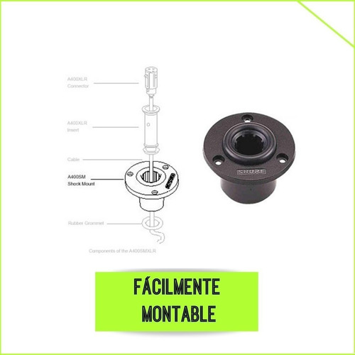 Imagen 7 de 7 de Sistema Antigolpes Shure A400sm Para Micrófonos Mx