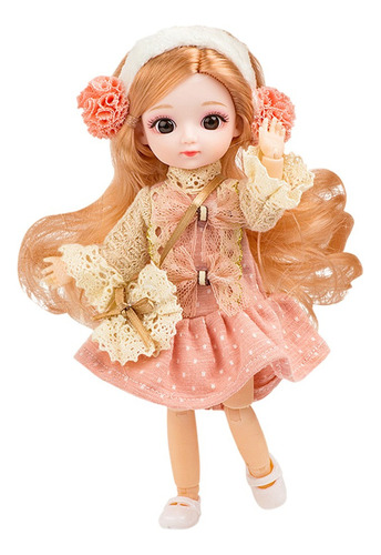 Linda Muñeca Bjd De 8 Pulgadas Con 13 Articulaciones De