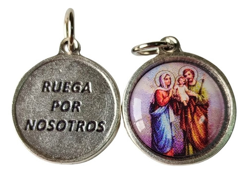 25 Medallas Esmaltadas Sagrada Familia. (dije Italianas) Azul
