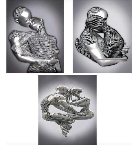 Arte De Pared 3d Decoración Figura Estatua Arte Modern...