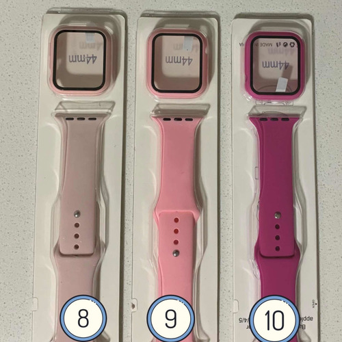 Imagen 4 de 5 de Correa Silicona Apple Watch 44 Mm Con Protector Y Mica