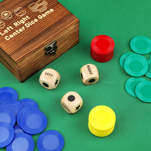 Juego De Dados Central Izquierdo Y Derecho, Incluye 3 Dados