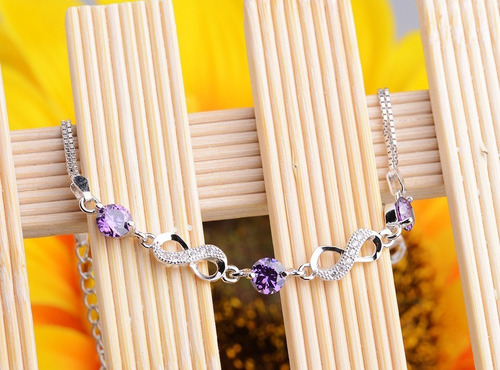 Imagen 5 de 5 de Pulsera De Plata 0.925 Con Zirconia - 1033