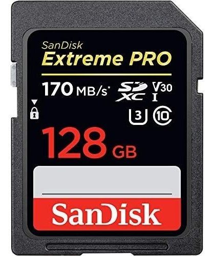 Tarjeta Sd Sandisk Extreme Pro 128gb C10 U3 V30 4k Uhd