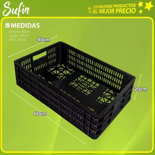 Cajon Cosechero Canasto Plastico Apilable Super Reforzado