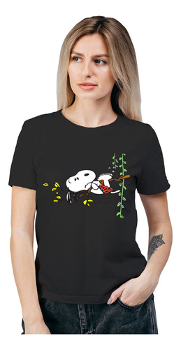 Polera Mujer Snoopy Tarzan Peanuts Algodon Organico Wiwi