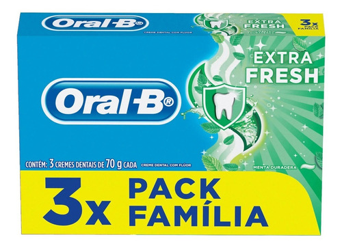 Creme Dental Oral-b Extra Fresh Menta Cx 3 Und 70g