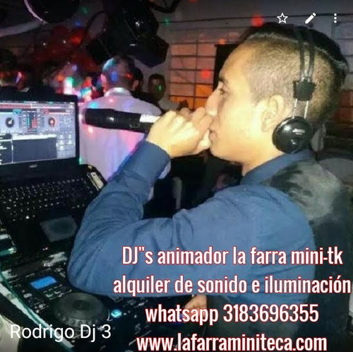 Imagen 10 de 10 de Alquiler Miniteca, Sonido Luces Dj Video Beam 3183696355