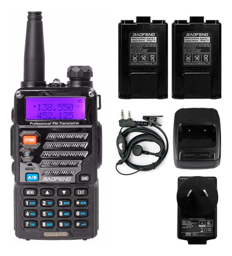 Walkie-talkie Baofeng BF-UV-5RE UV-5RE y frecuencia 400-480mHz - negro
