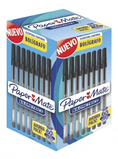 Boligrafo Kilometrico Paper-mate Negro X60 Und