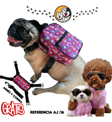 Arnès Pechera Tipo Morral Para Perros Todas Las Razas