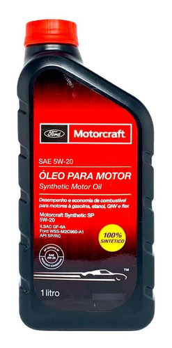 Óleo De Motor Ford Motorcraft 5w20 100% Sintético Novo Focus E New Ka Original Revisão Ford 10000 Km