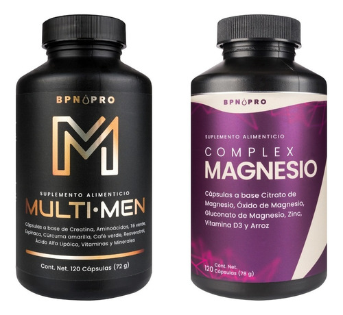 Multivitaminico Para Hombre Y Magnesio Complex Pack Bpn Pro Sabor Multimen Y Magnesio