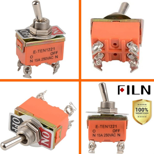 Interruptor De Palanca 2 Posiciones Off/on 4 Pin 15a 250v