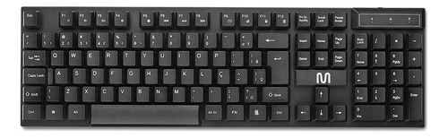 Teclado Sem Fio Slim 2.4ghz Usb 12 Teclas Multi - Tc299 Cor de teclado Preto