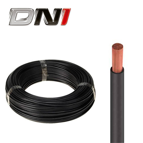 Rolo 100m Fio 1,00mm 16 Cabinho Flexível Cobre Preto Dni