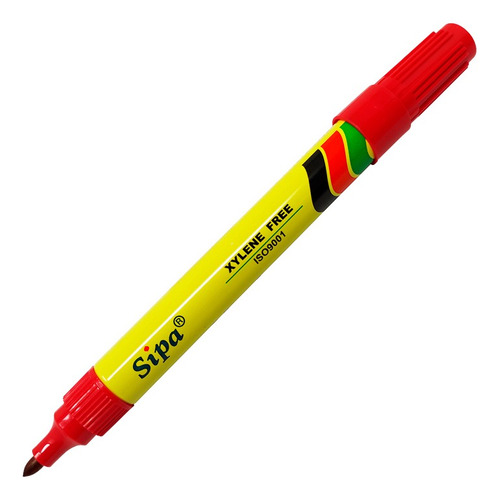 Marcador Permanente Sipa Marker Rojo 2.5 Mm Punta Bala