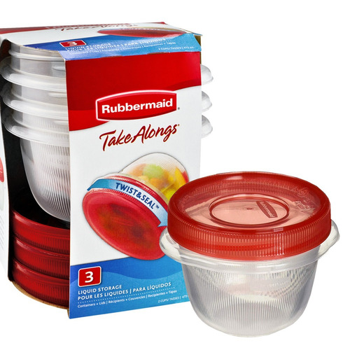 Vianda Plástica Rubbermaid Takealong 3 Piezas 473ml Febo