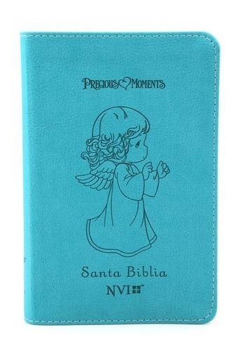 Santa Biblia Nvi Precious Moments Piel Especial Aqua