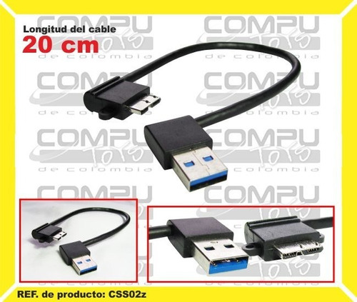 Cable Usb 3.0 Para Disco Duro 20cm Ref: Css02z Computoys Sas