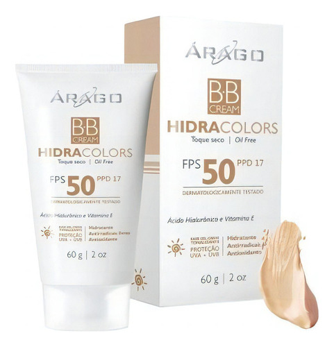 Base de maquiagem em creme Árago BB Cream Hidracolors tom natural - 60g