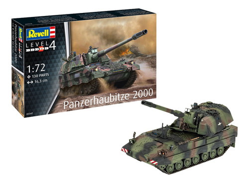 Tanque Panzerhaubitze 2000 1/72 Modelo Kit Revell