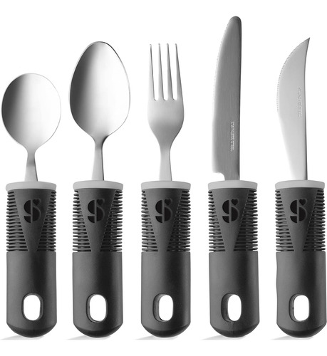 Utensilios Adaptativos (juego De Cocina De 5 Piezas) Anchos,