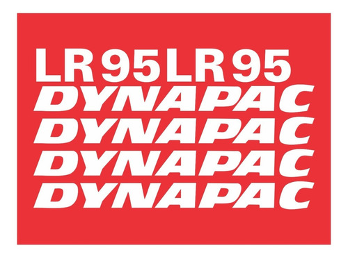 Kit De Adesivos Rolo Compactador Compatível Com Dynapac Lr95 Cor DYNAPAC LR-95