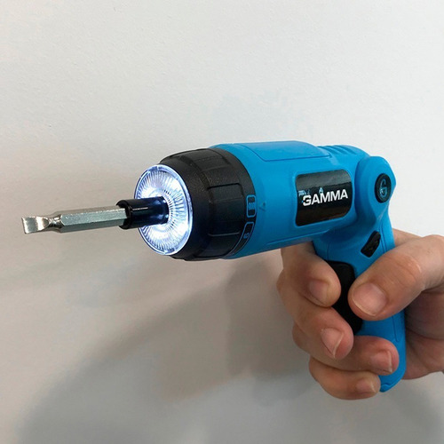 Imagen 4 de 9 de Atornillador Inalámbrico Linterna Bateria Litio Usb Gamma