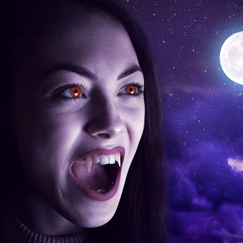 12 Pare Dientes Vampiro Colmillos Dientes Falsos P Halloween