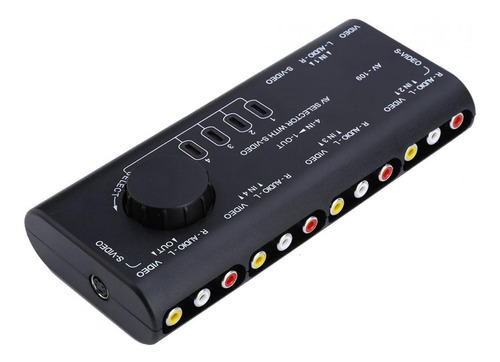 4 Em 1 Para Fora Av Rca Switch Box Audio Video Signal Switch