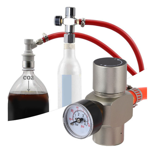Medidor Adaptador De Barril Regulador De Gás Co2 Tr21x4 Mini