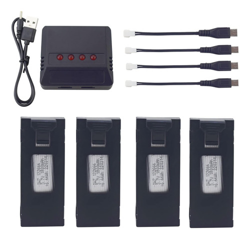 Accesorios De Fytoo 4pcs 3.7v 1800mah Batería De Iones De Li