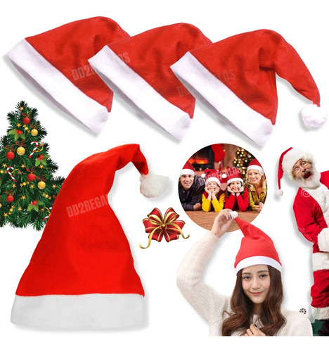 5 Gorros Gorrito Navideño Papa Noel Santa Navidad Fiesta