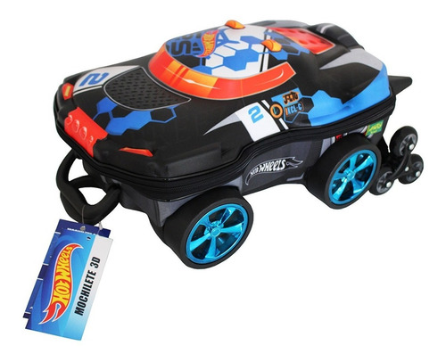 Mochilete Escolar Hotwheels Terrain Storm Maxtoy Alto-relevo