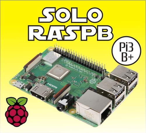 Solo Raspberry Pi 3 B+ Placa Madre Micro Pc Robótica Juegos 