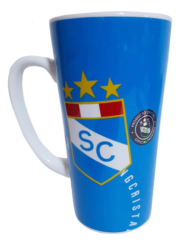 Taza Ceramica Latte Club Sporting Cristal Logo Oficial 300ml