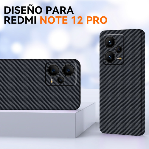Funda Fibra Carbono Skin Feel Para Redmi Note 12 Pro 5g
