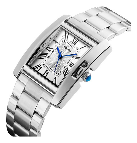 Reloj Pulsera Mastop Rectangular De Acero Inoxidable P/mujer