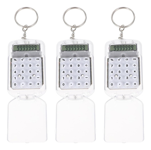 Nuobesty 3pcs Mini Calculadora Llavero Portátil Calculadora