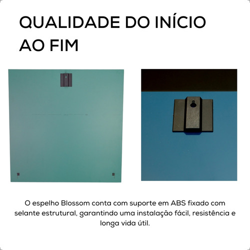 Espelho Lapidado 40x40cm, Com Suporte, Qualidade Premium