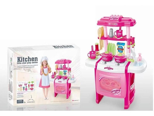 Set De Cocina Mas Accesorios Mesa Juguetes Niñ@s Utensilios