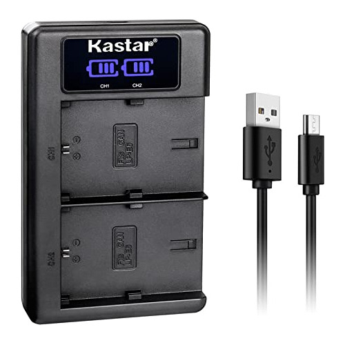 Cargador Dual Usb Para Baterías Canon Con Pantalla Lcd